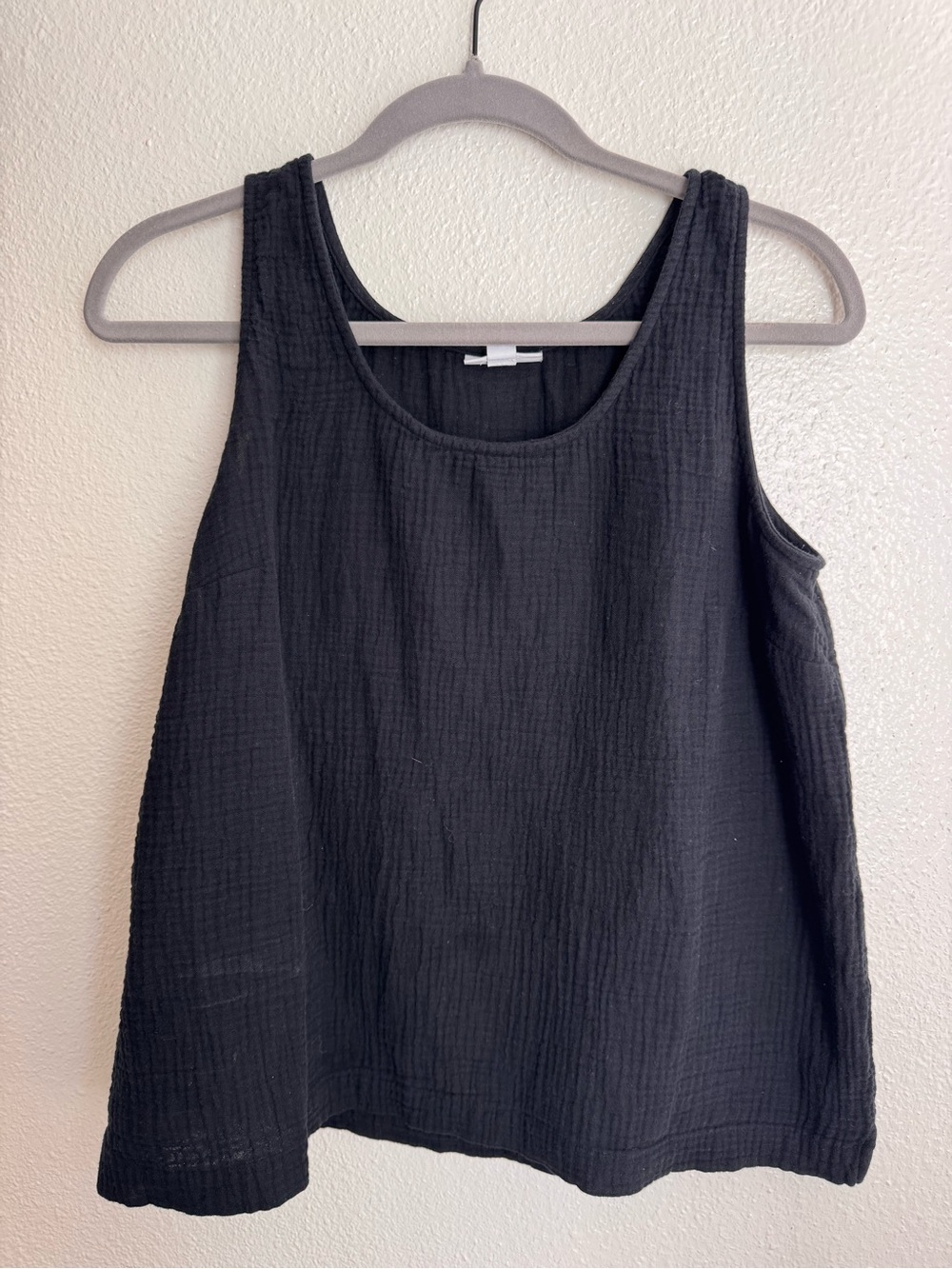 J. Jill Black Textured Scoop Tank